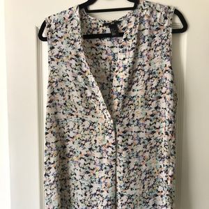 H&M Floral Sleeveless Blouse